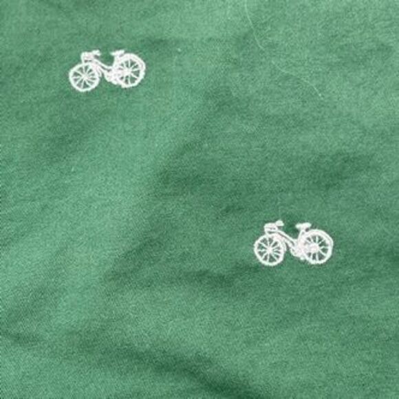 TALBOTS 10P Green Bicycle Embroidered Bermuda Shorts Cotton Stretch Petites - Picture 4 of 16